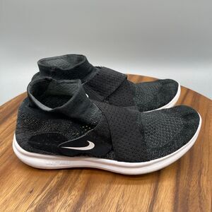 Nike Free RN Motion Flyknit Shoes Womens Size 7.5 Black Road Running Comfort